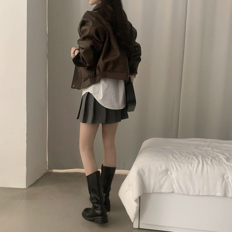 핑커 스트라이프 포켓 루즈핏 카라 셔츠남방 3color