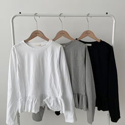 レイヤードフリルTシャツ