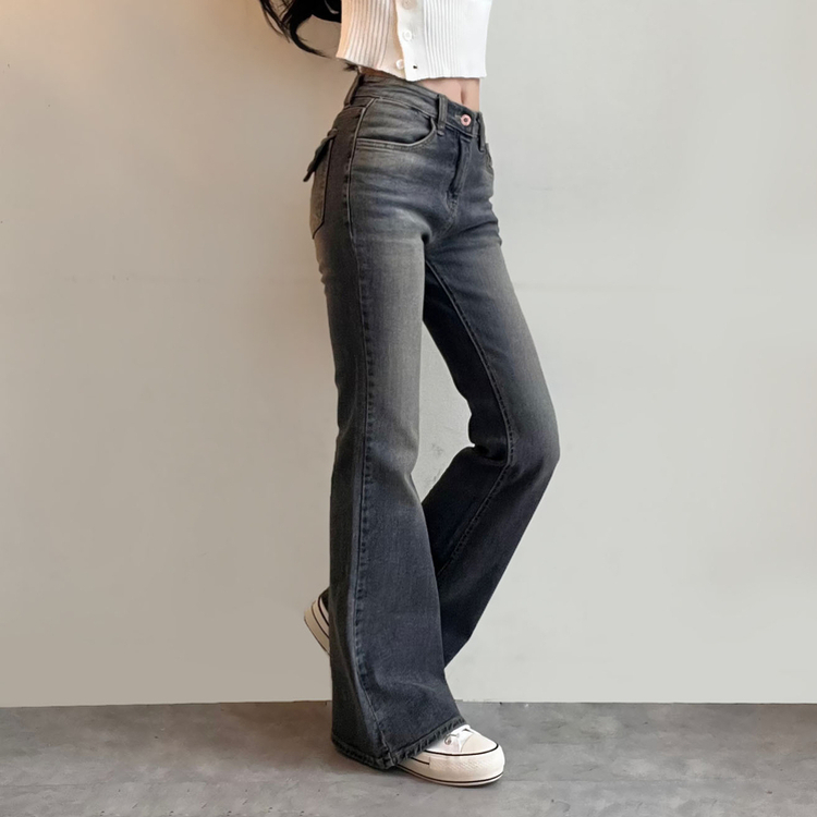 ビンテージウォッシングブーツカットデニムパンツ BLUE