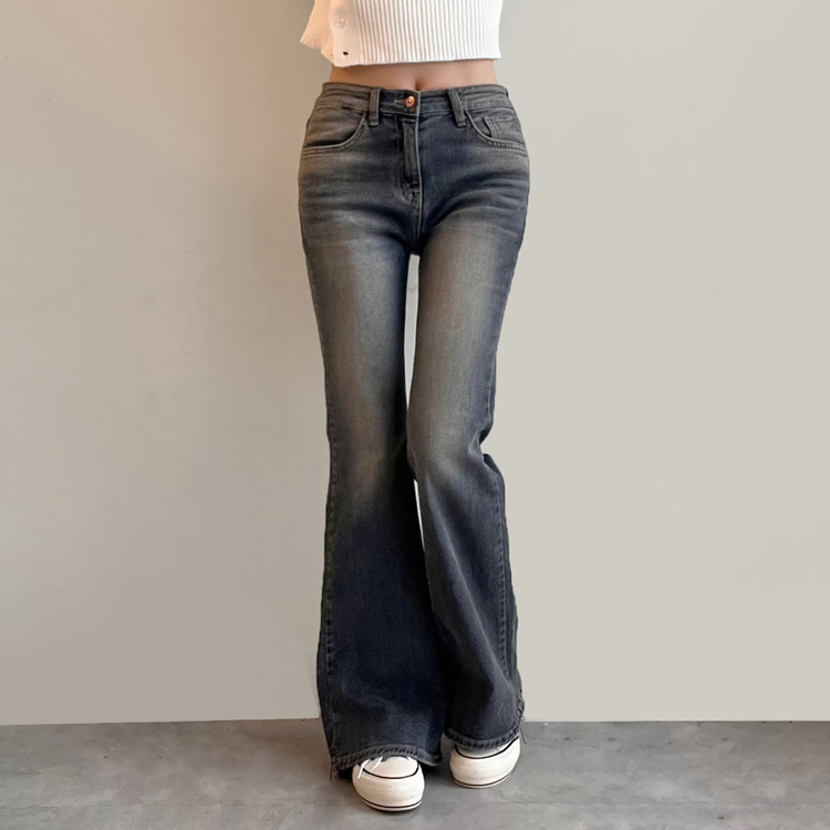 ビンテージウォッシングブーツカットデニムパンツ BLUE