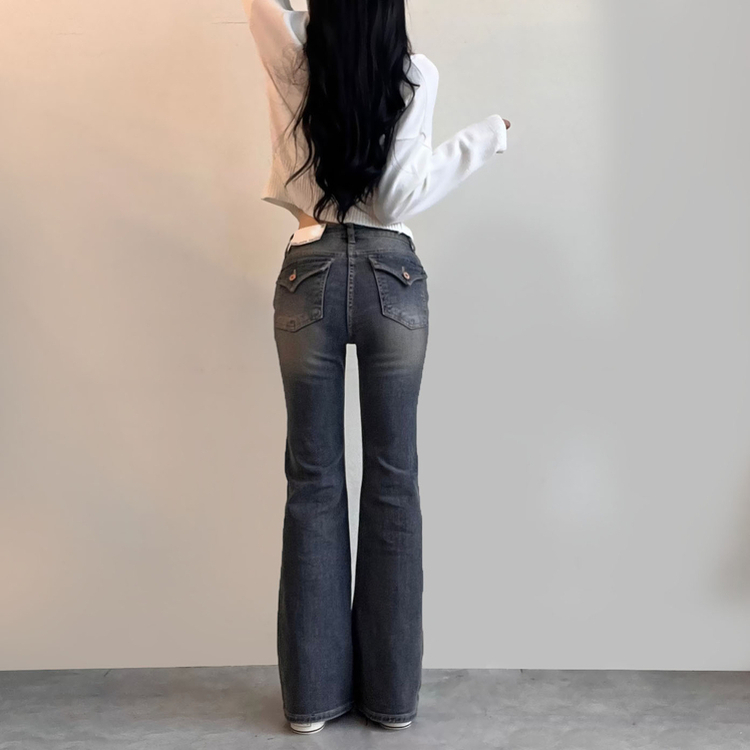 ビンテージウォッシングブーツカットデニムパンツ BLUE