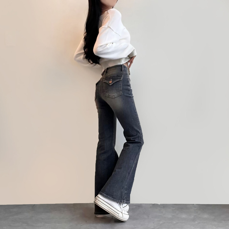 ビンテージウォッシングブーツカットデニムパンツ BLUE