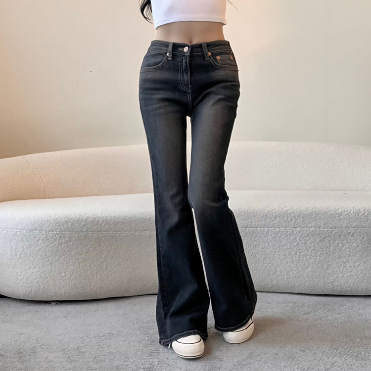 ビンテージウォッシングブーツカットデニムパンツ DARK DENIM