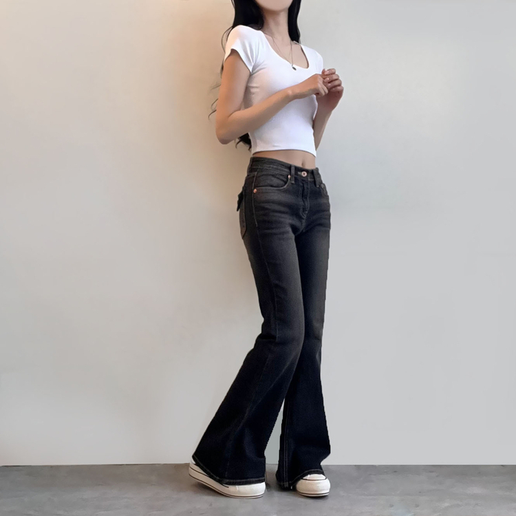 ビンテージウォッシングブーツカットデニムパンツ DARK DENIM