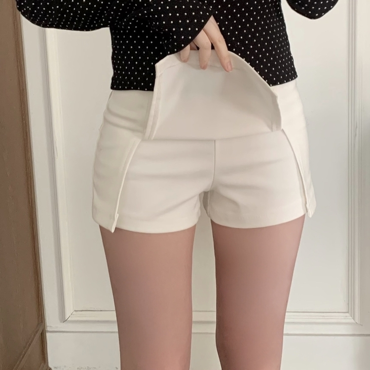 スパンスリットパンツスカート IVORY