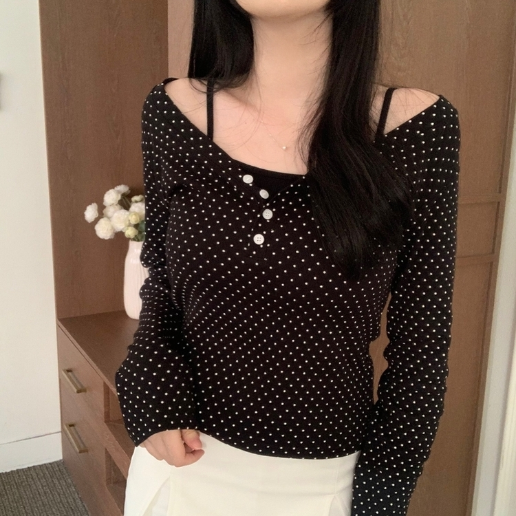 スパンスリットパンツスカート IVORY