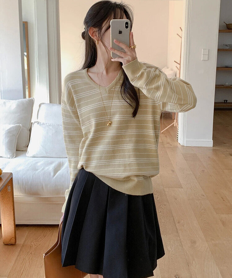 ストライプニット YELLOW