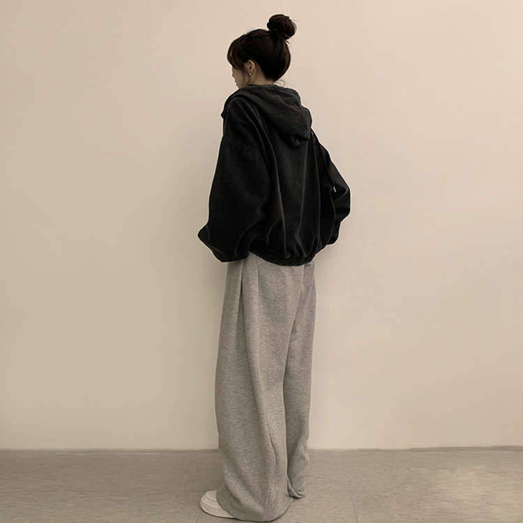 フードデニムジャケット CHARCOAL