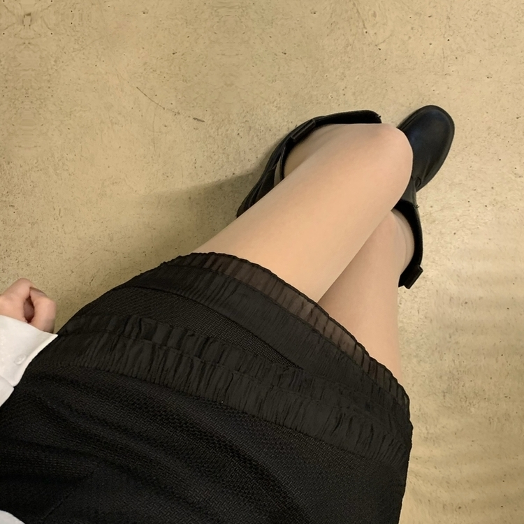 【SET】レースツイードクロップジャケット ミニスカート BLACK
