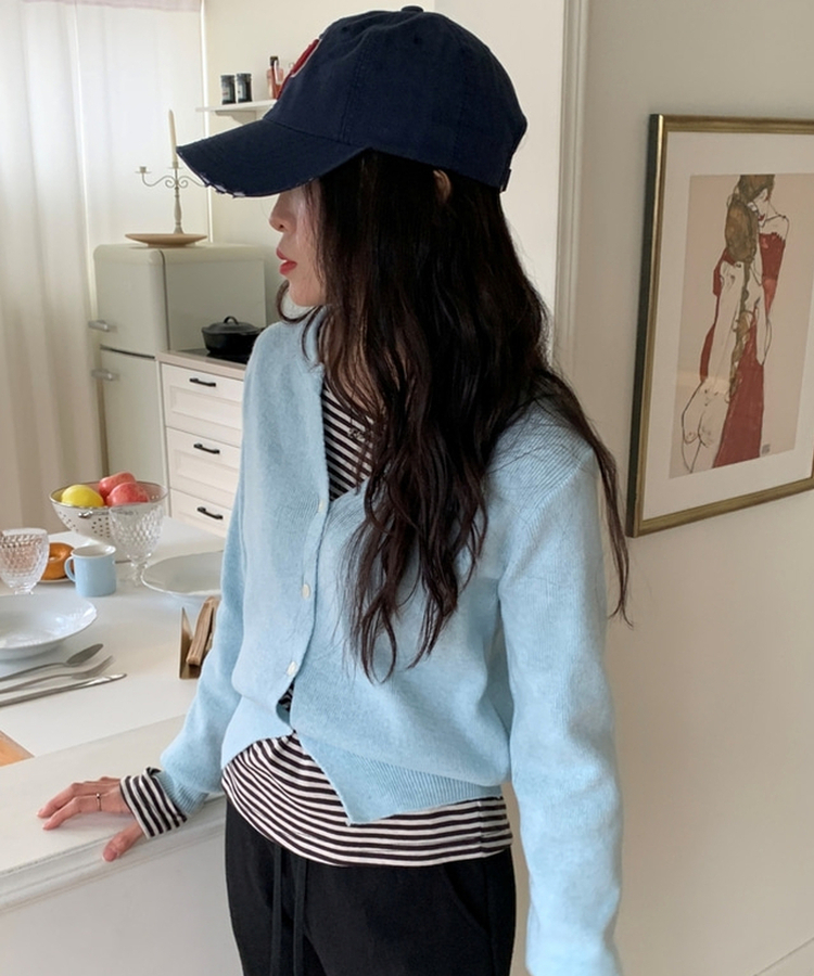 レタリングビンテージベースボールキャップ(6color) NAVY