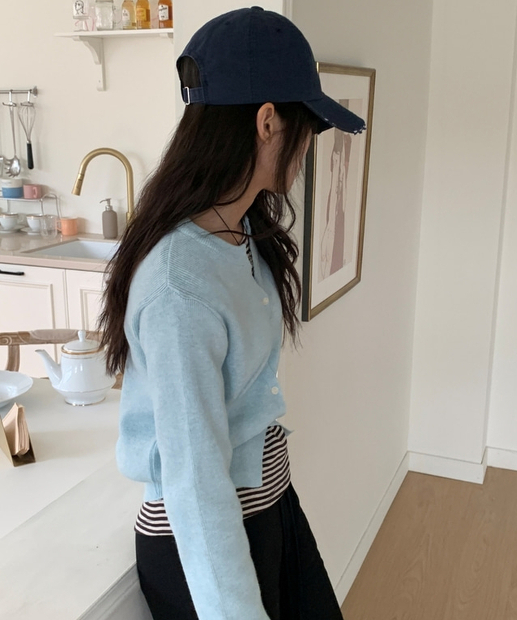 レタリングビンテージベースボールキャップ(6color) NAVY