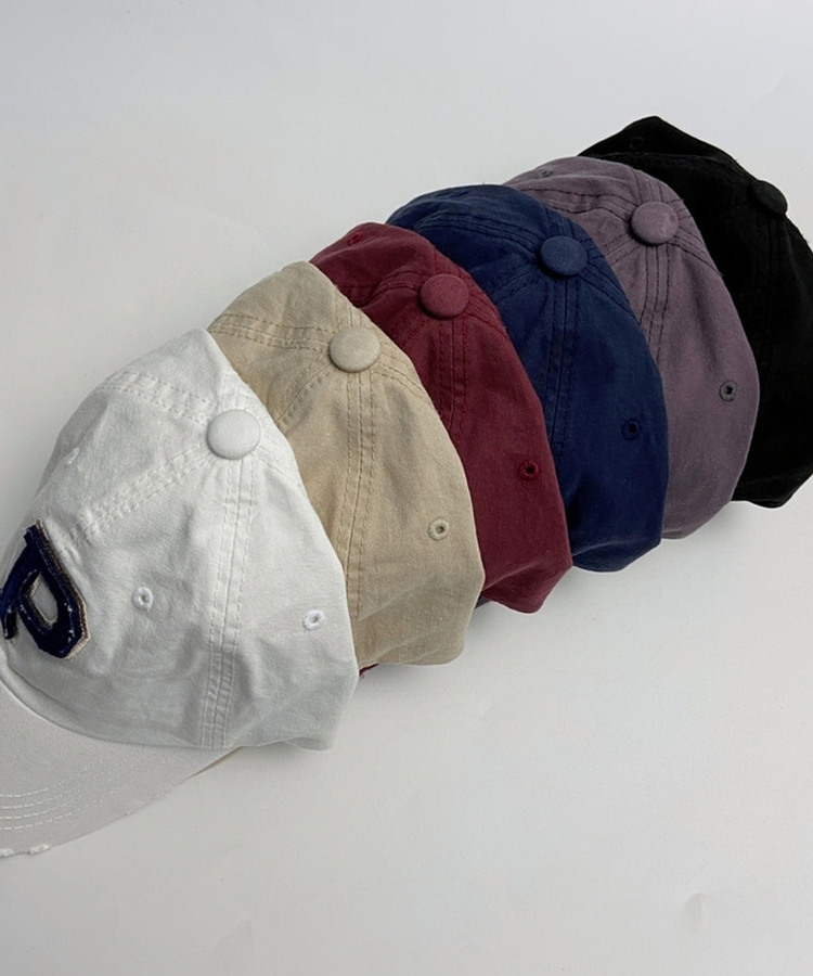 レタリングビンテージベースボールキャップ(6color)