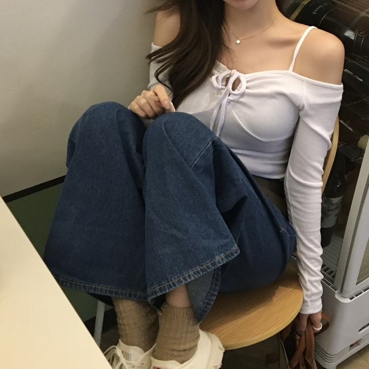 リボンホルターネックTシャツ WHITE