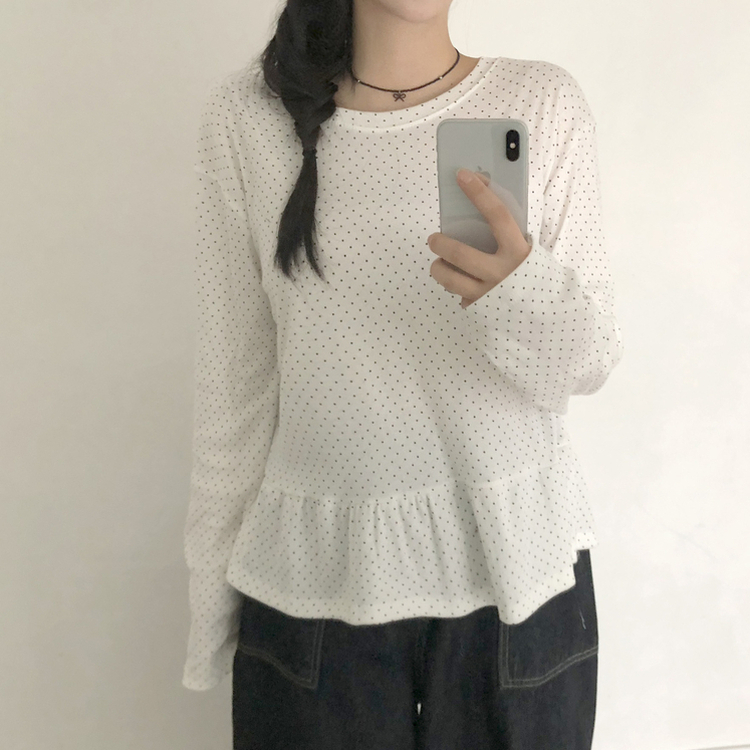 SONIA JOHANES ホワイト ドット柄 トップス サイズ3美品 フラメンコ