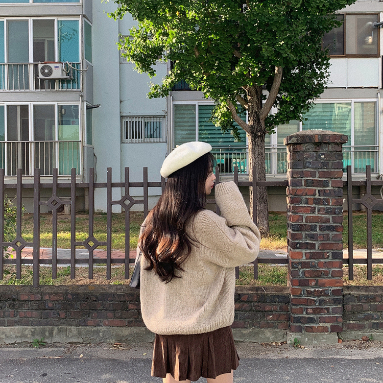 アルパカラウンドルーズニットガーディガン(5color) BEIGE