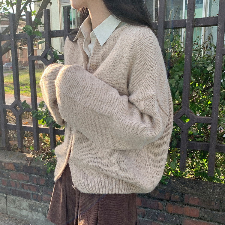 アルパカラウンドルーズニットガーディガン(5color) BEIGE