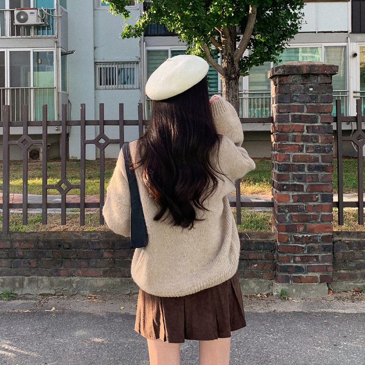 アルパカラウンドルーズニットガーディガン(5color) BEIGE