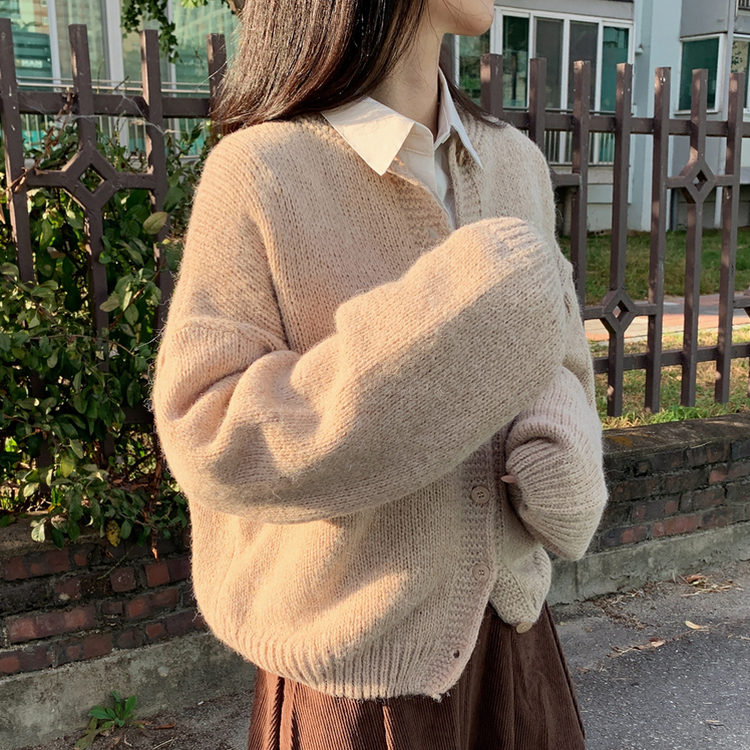 アルパカラウンドルーズニットガーディガン(5color) BEIGE