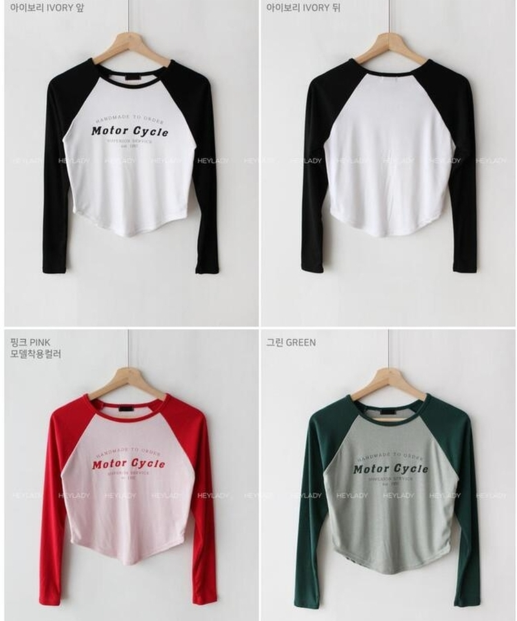 レタリングラグラン長袖Ｔシャツ