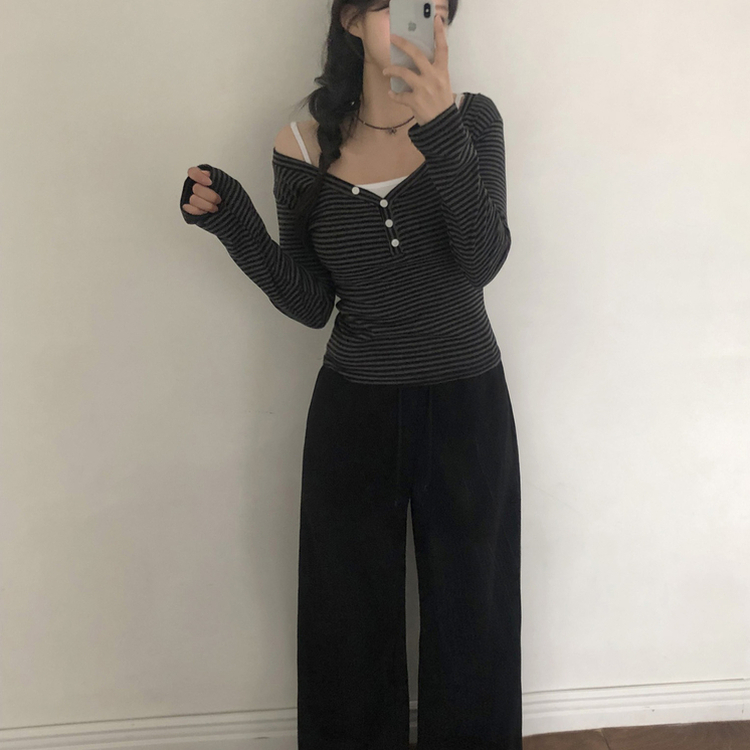 バックポケットバンディングパンツ(5color) BLACK