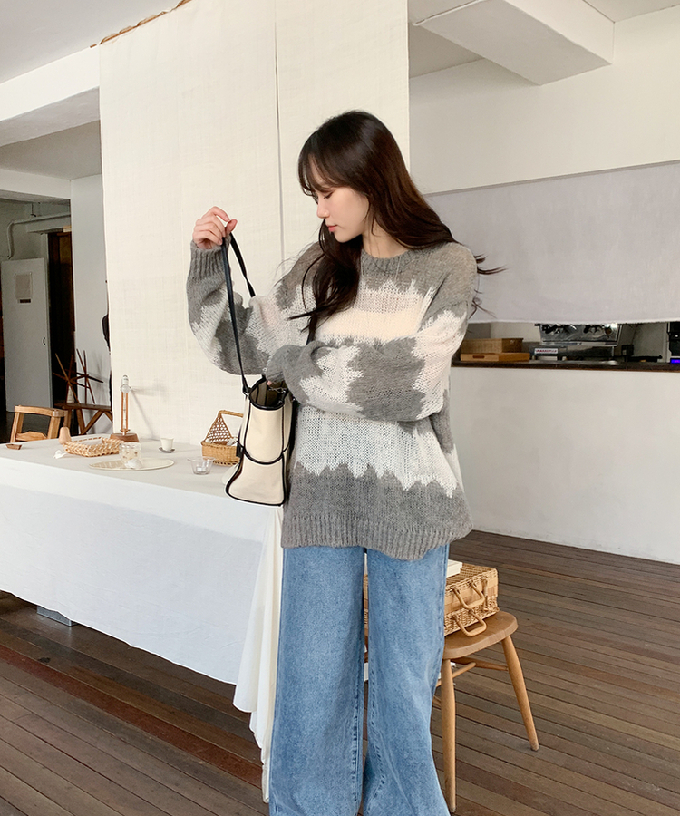 ルージュアルパカニット(5color) ASH KHAKI