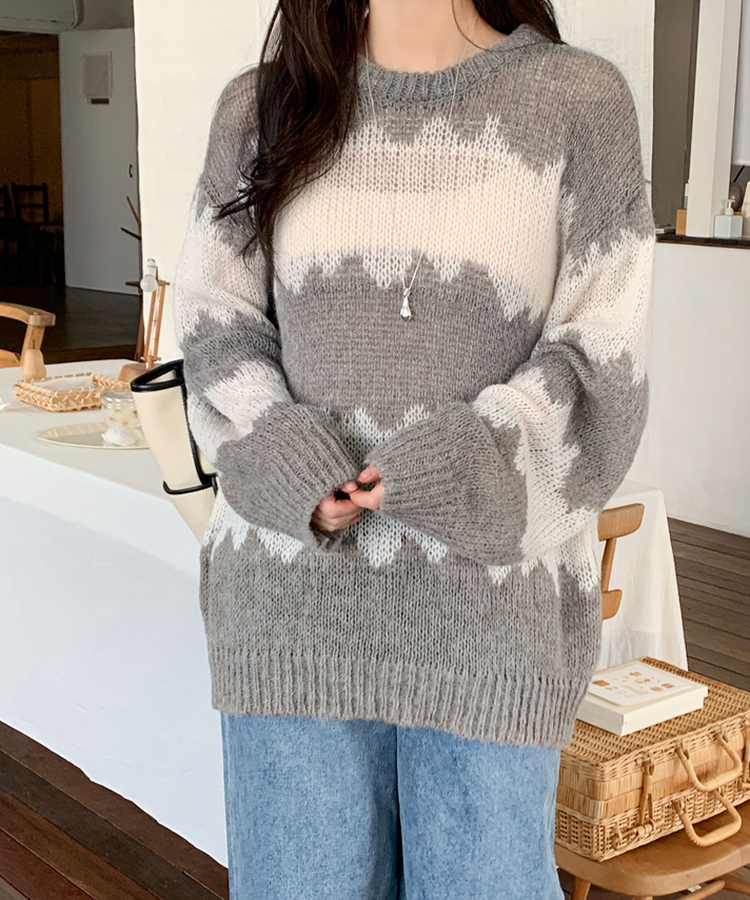 ルージュアルパカニット(5color) ASH KHAKI