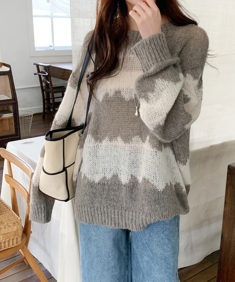ルージュアルパカニット(5color) ASH KHAKI