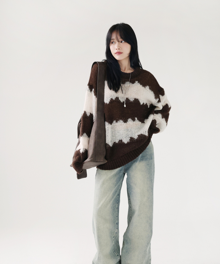 ルージュアルパカニット(5color) BROWN