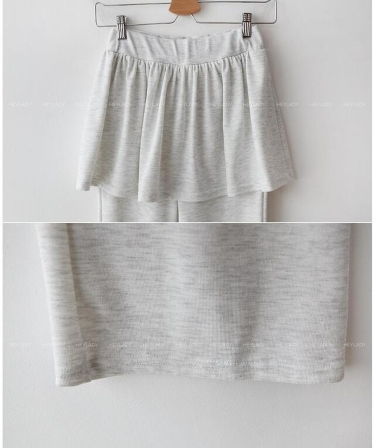 スカートブーツカットバンディングパンツ