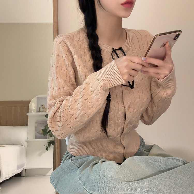 ケーブルデイリーニットカーディガン(9color) BEIGE