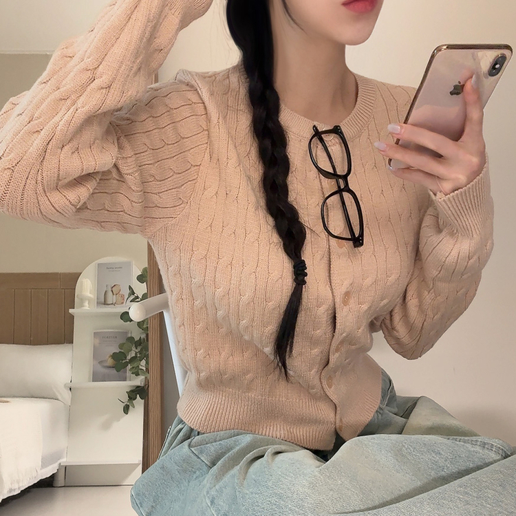 ケーブルデイリーニットカーディガン(9color) BEIGE