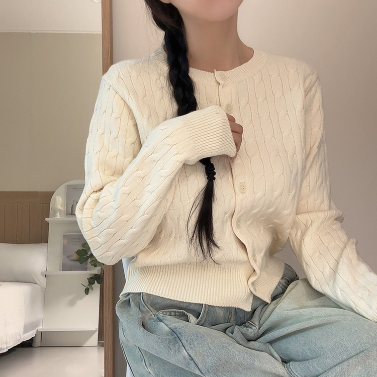 ケーブルデイリーニットカーディガン(9color) CREAM