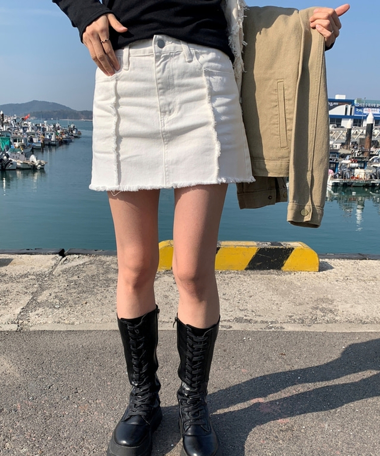 ビンテージコットンミニスカート WHITE