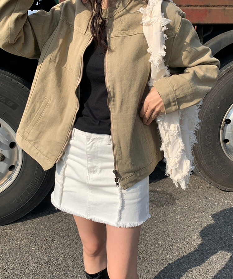 ビンテージコットンミニスカート WHITE