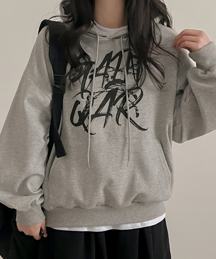 ゲインレタリングフード GRAY