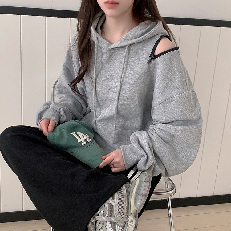 ショルダースリットファスナーフード MELANGE