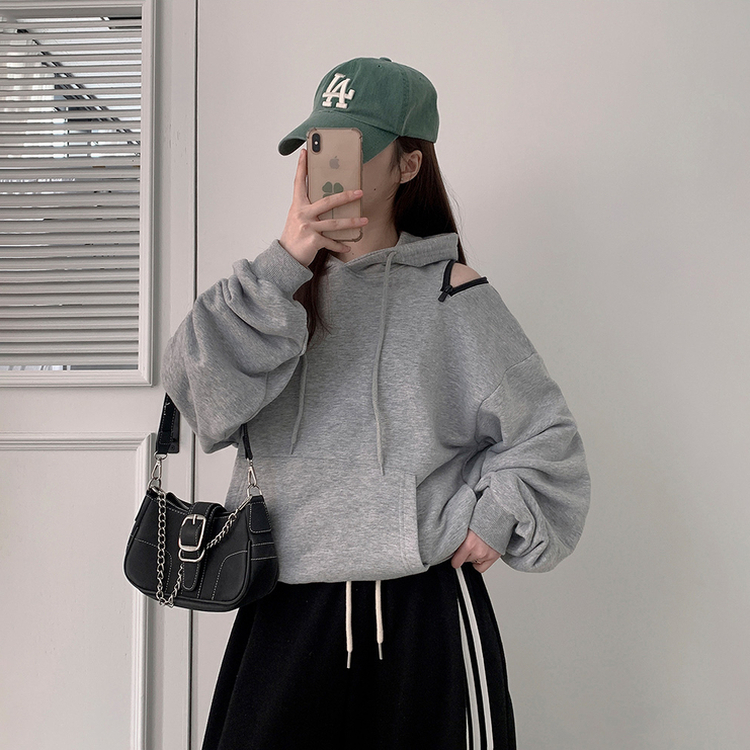 ショルダースリットファスナーフード MELANGE