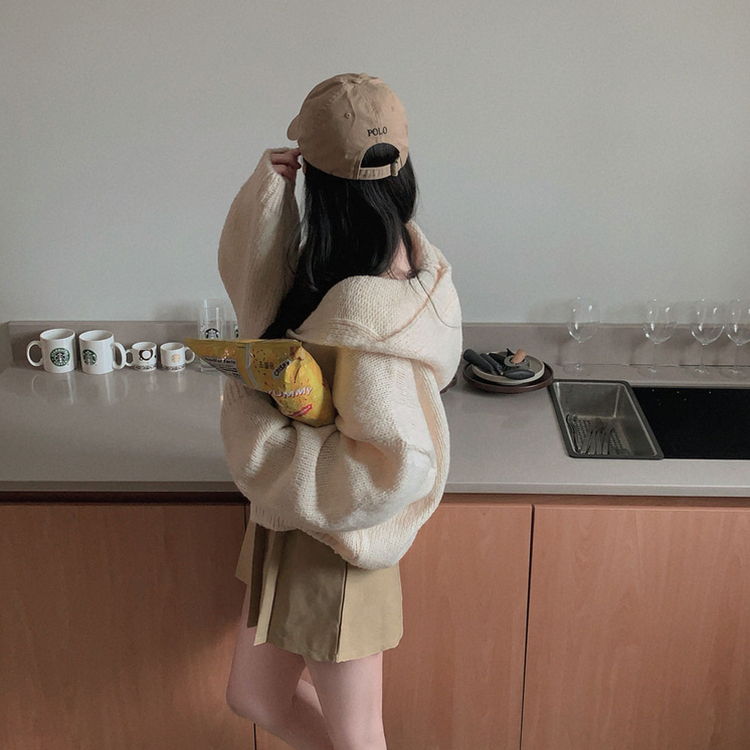 ハイウエストボタンプリーツミニスカート BEIGE