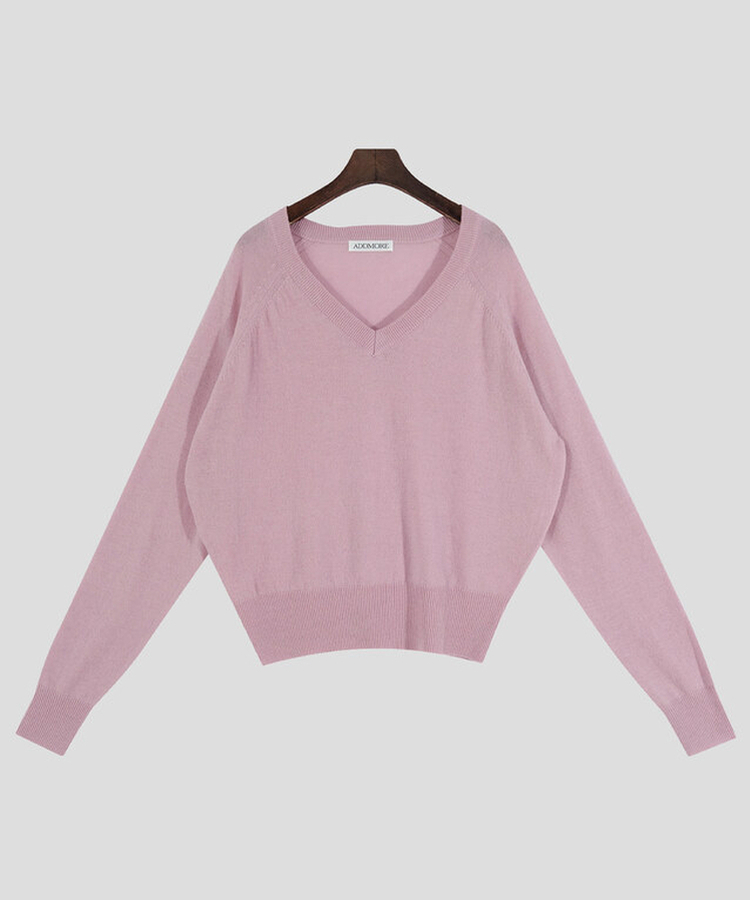 ルーズフィットウールVネックニット(6color)