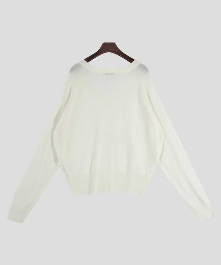 ルーズフィットウールVネックニット(6color)