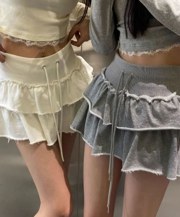 フレンチテリーミニスカート GREY