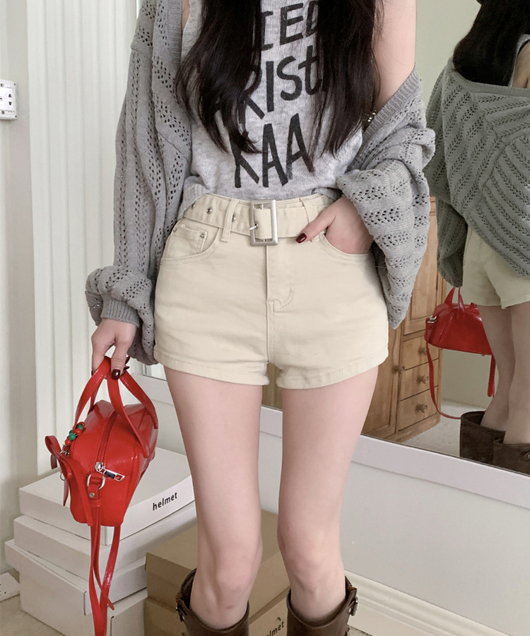 バックルショートパンツ EGG BEIGE