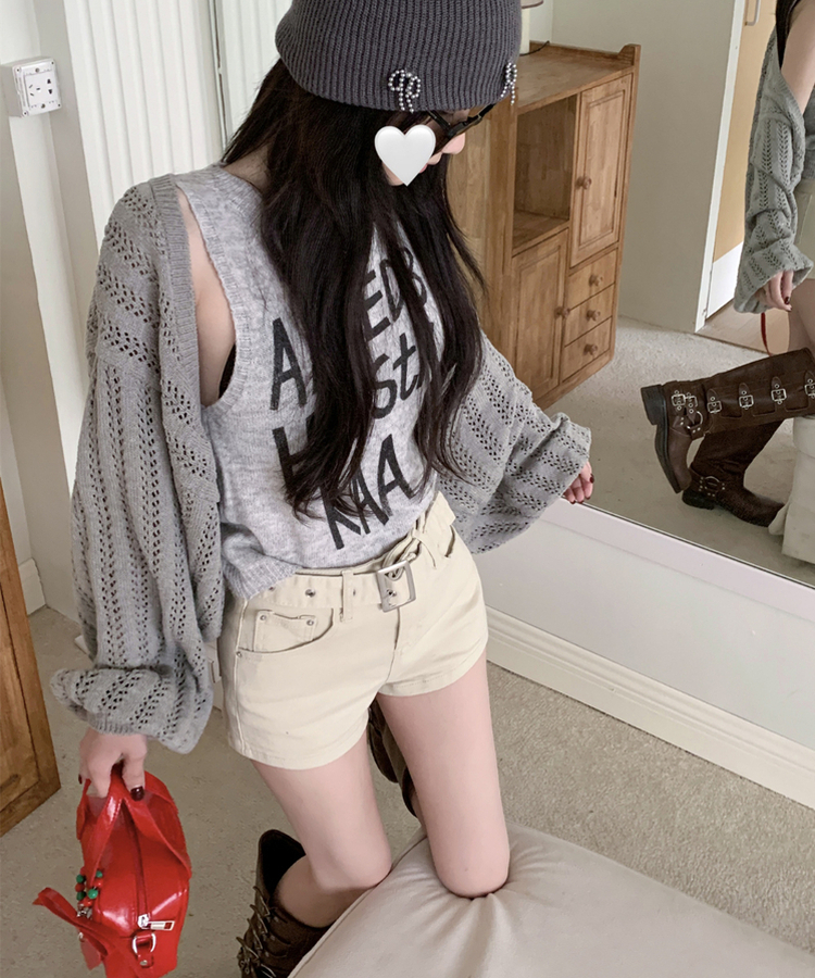 バックルショートパンツ EGG BEIGE