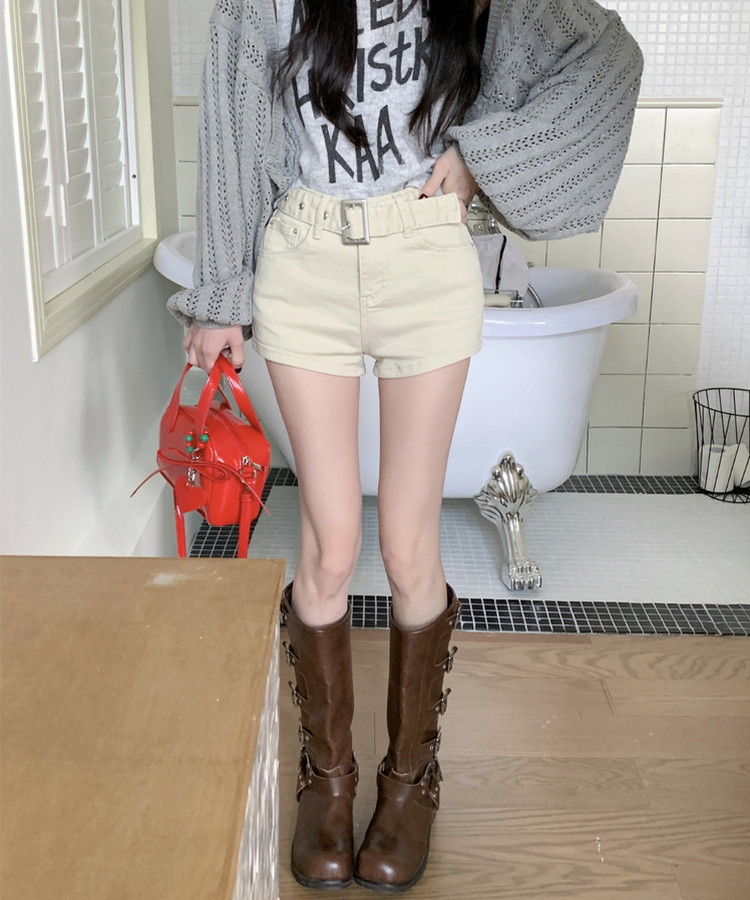 バックルショートパンツ EGG BEIGE
