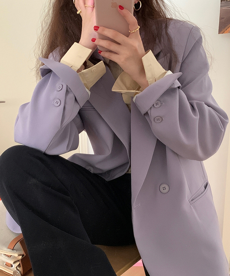シングルカラールーズジャケット PURPLE