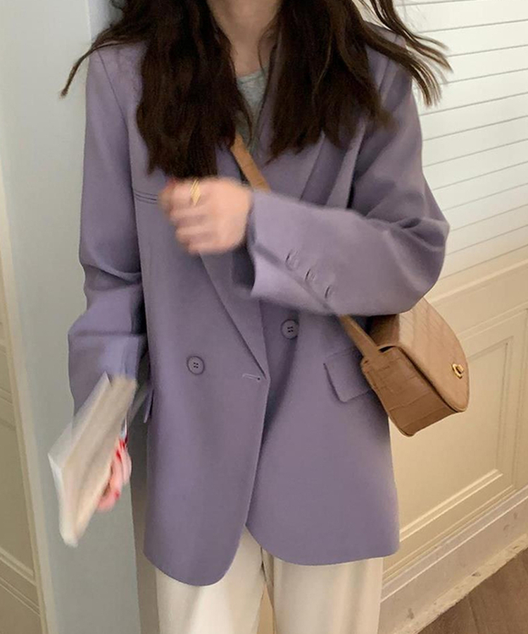 シングルカラールーズジャケット PURPLE