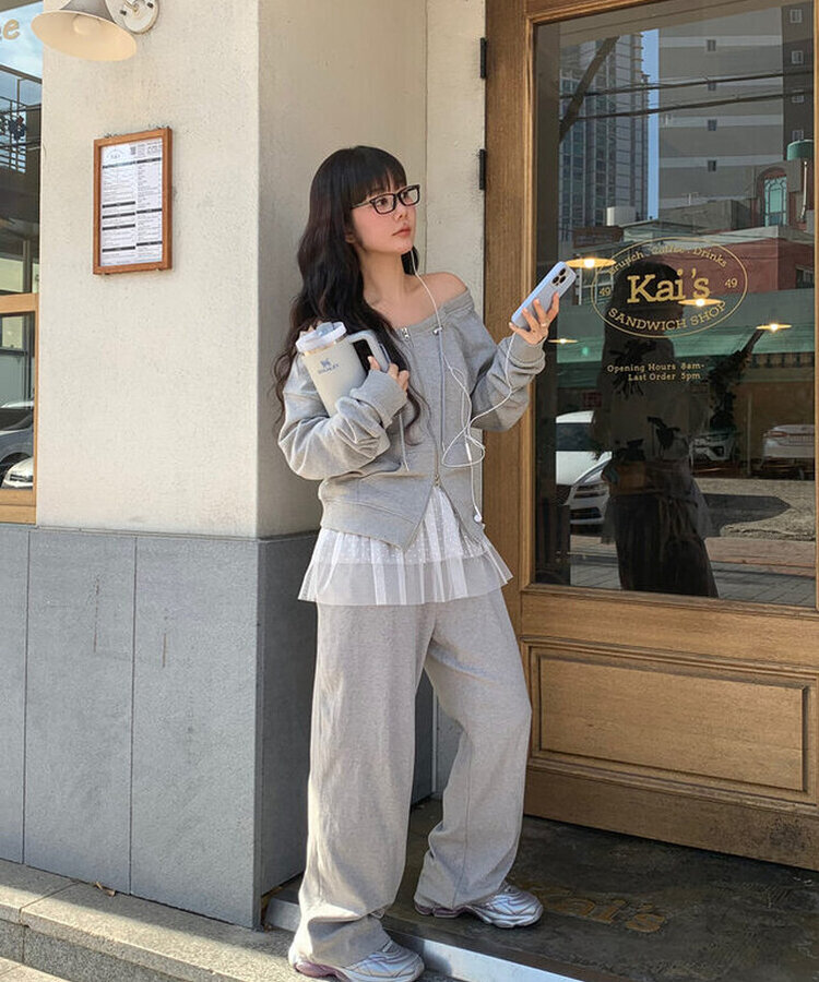 レースレイヤードスカート IVORY