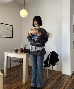 バッグ ドットウエストバッグ GRAY