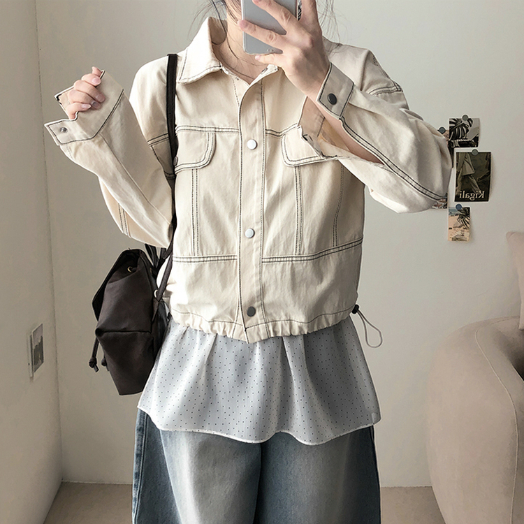 ドットシフォンレイヤードラップスカート IVORY