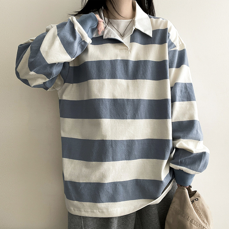 ストライプカラートレーナー(6color) SORA IVORY